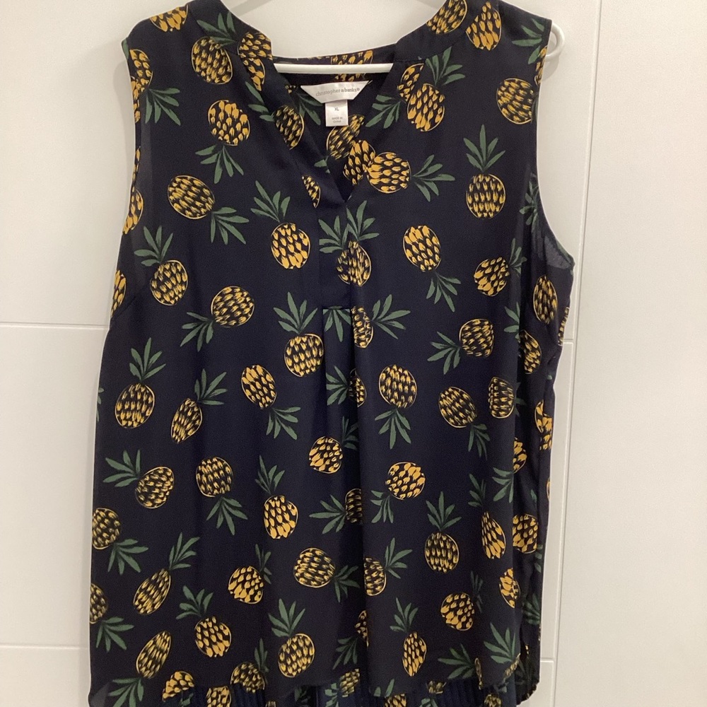 Ladies novelty pineapple print tunic top size X-LARGE